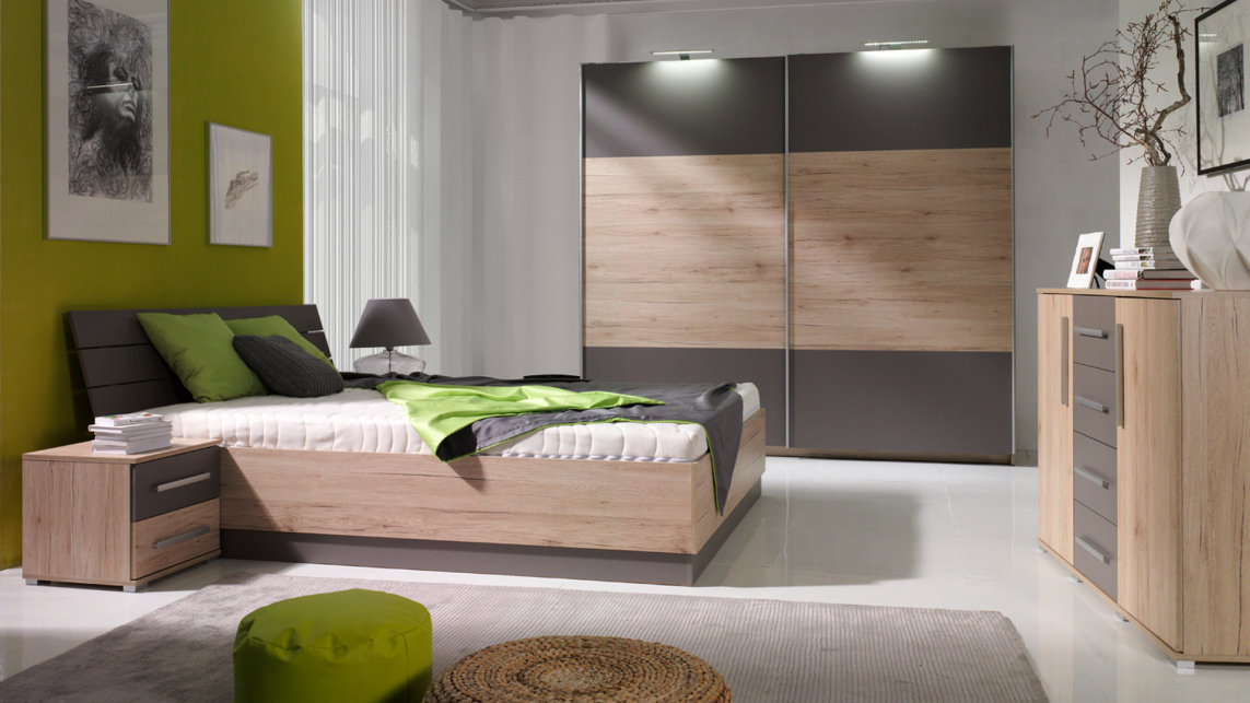 Kommode Murrieta 148 (San remo eg + Grå)