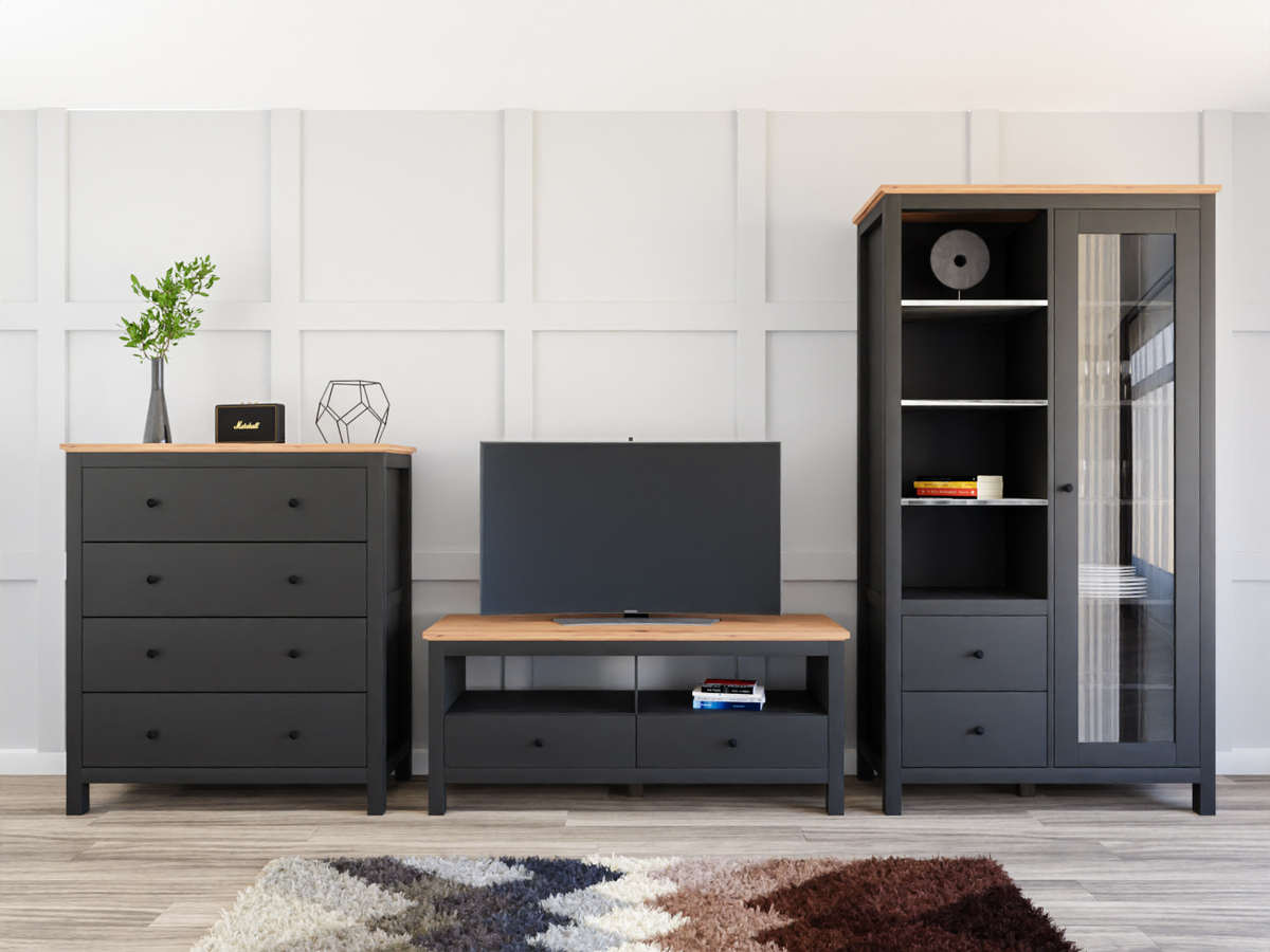 Stuemøbelsæt Sordoro 125 (Grafit + Artisan eg)