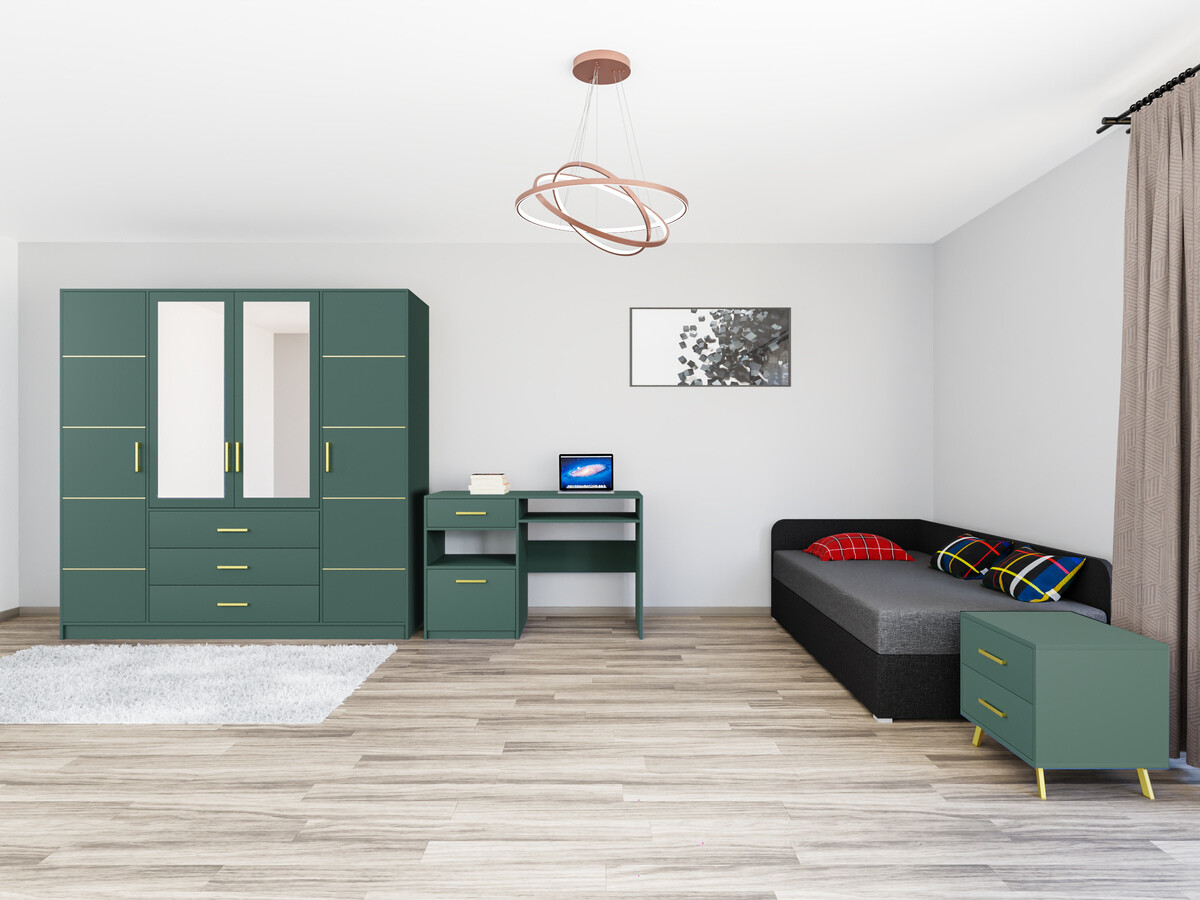 Møbelsæt Dortivu 122 (Grøn + Lux 23 + Lux 06)