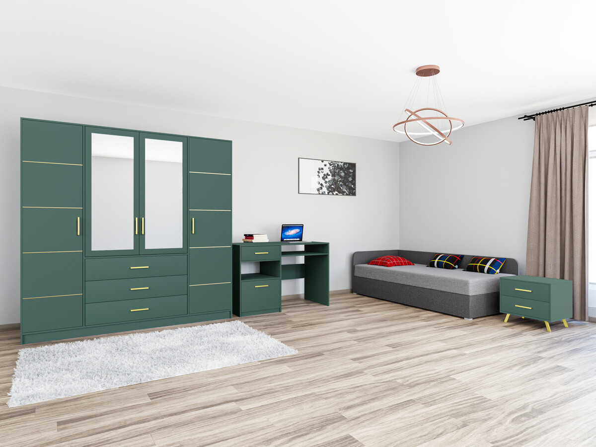 Møbelsæt Dortivu 122 (Grøn + Lux 06 + Lux 05)