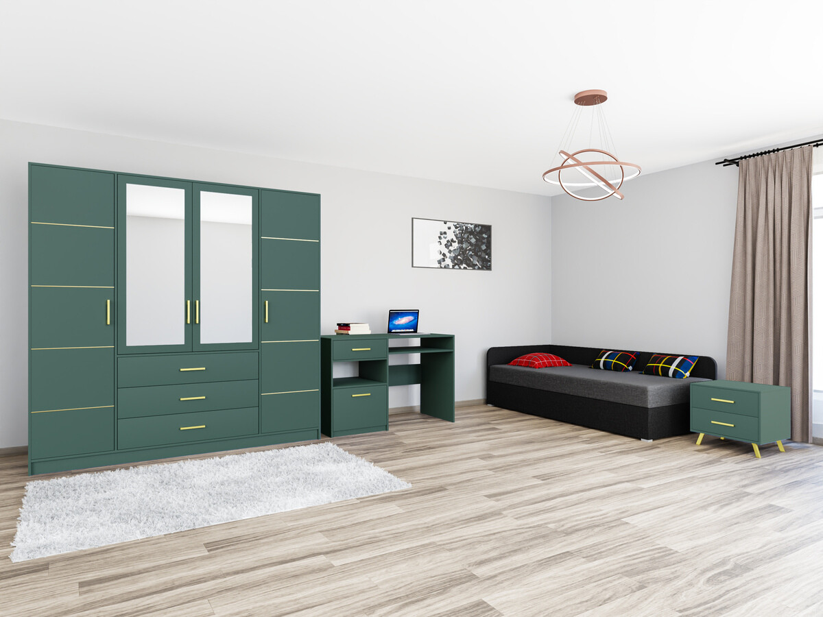 Møbelsæt Dortivu 122 (Grøn + Lux 23 + Lux 06)