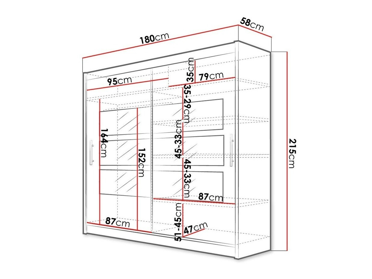 Garderobeskab Closico Pallor III (Hvid)