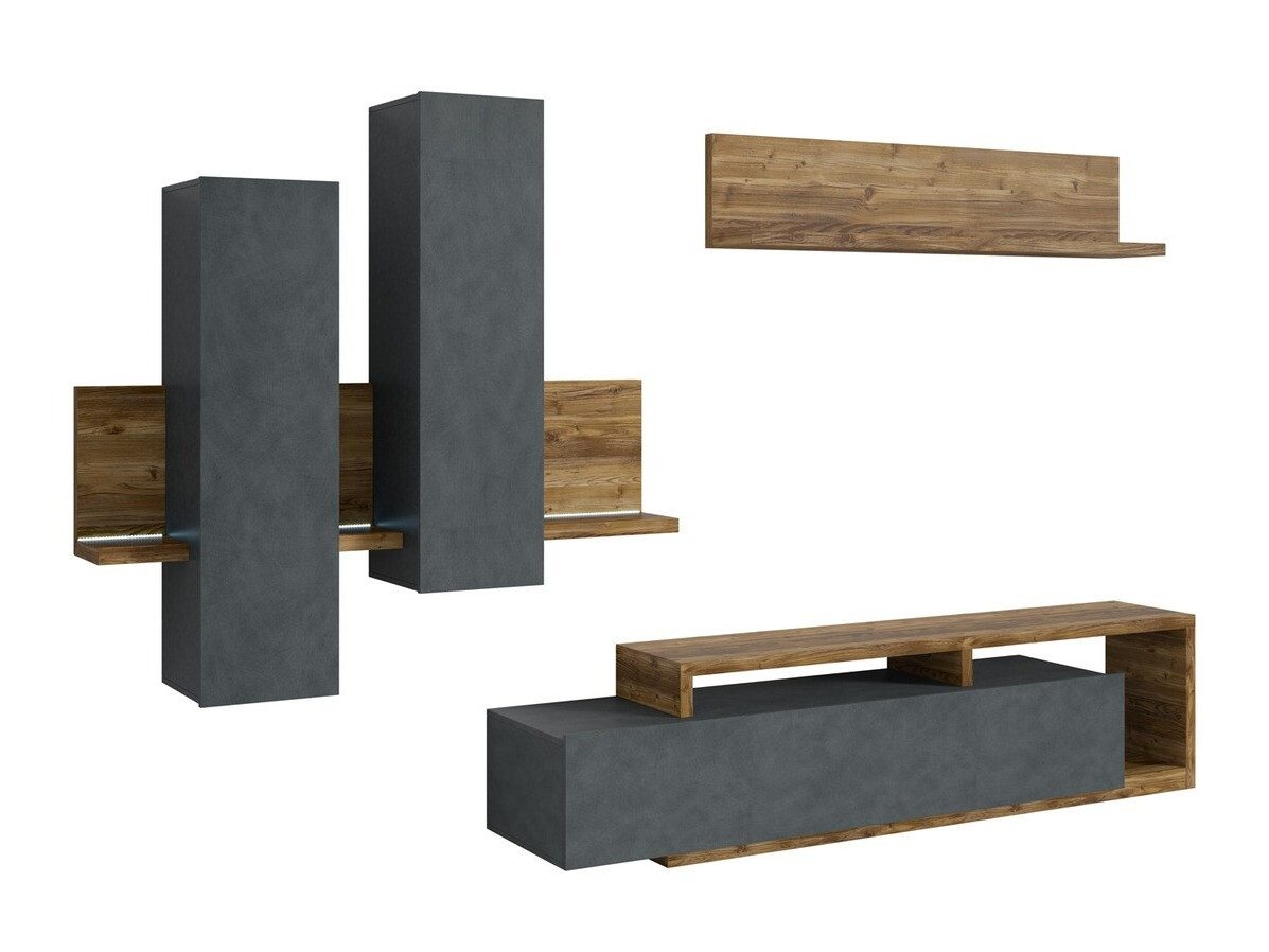 Stuemøbelsæt Lutiva 100 (Matera grå + Mørk gran)