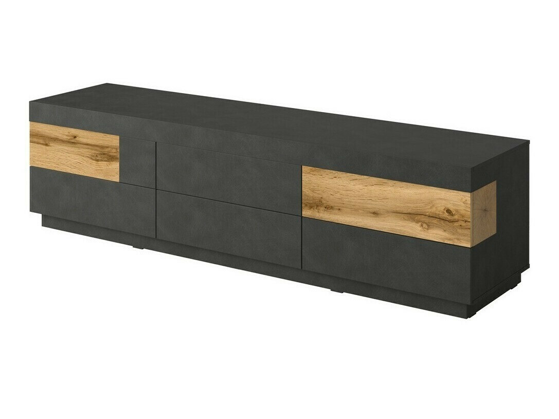 TV-bord Livlore 102 (Matera grå + Wotan eg)