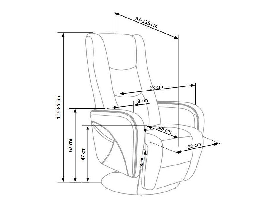 Hvilestol Houston 493 (Cappuccino)