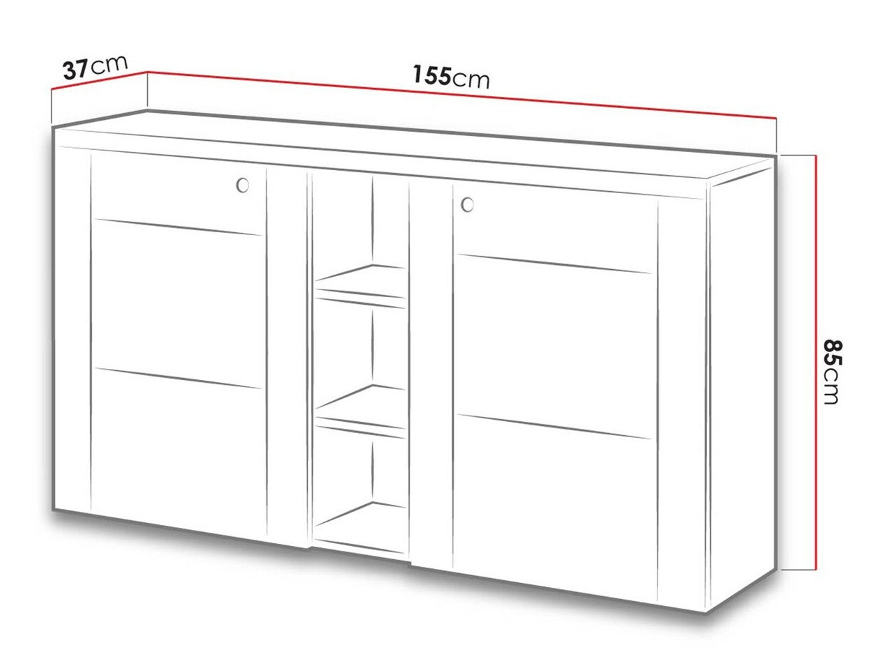 Skænk Salelbo 106 (Riviera egetræ)