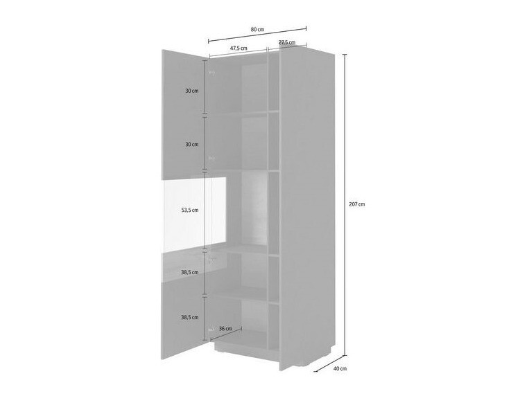 Stuemøbelsæt Livlore 108 (Hvid + Glansfuld hvid + Wotan eg)