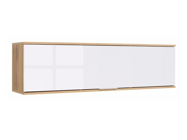 Vægskab Tivetra 110 (Wotan eg + Glansfuld hvid)