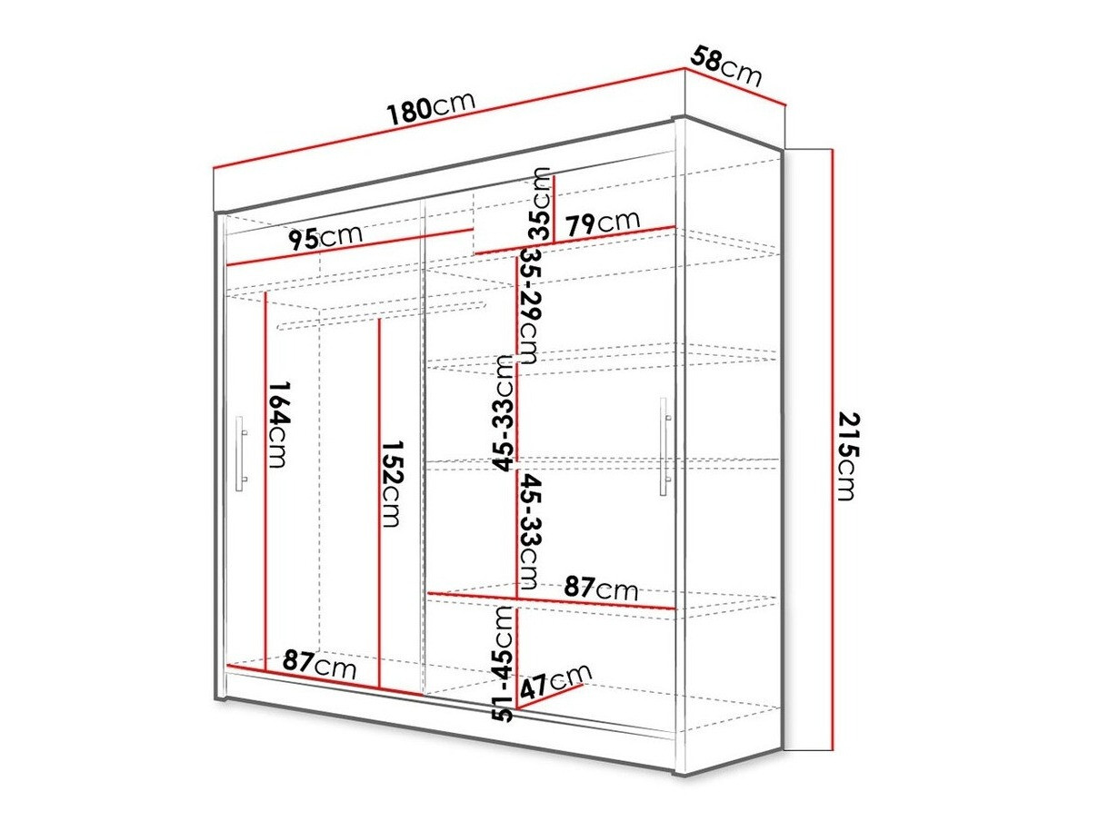 Garderobeskab Closico Pallor I (Sort)