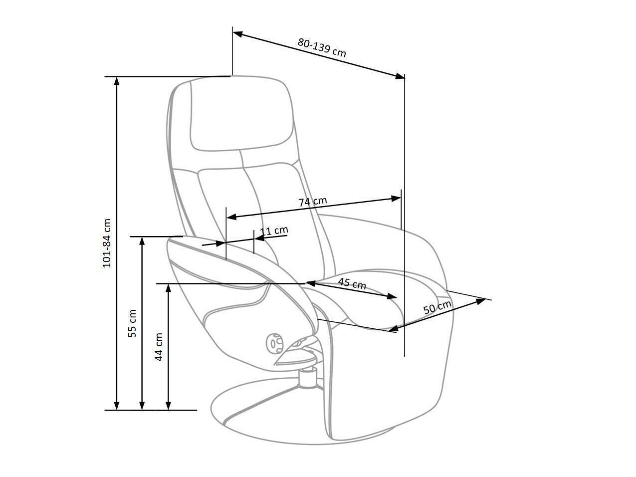 Hvilestol Houston 492 (Cappuccino)