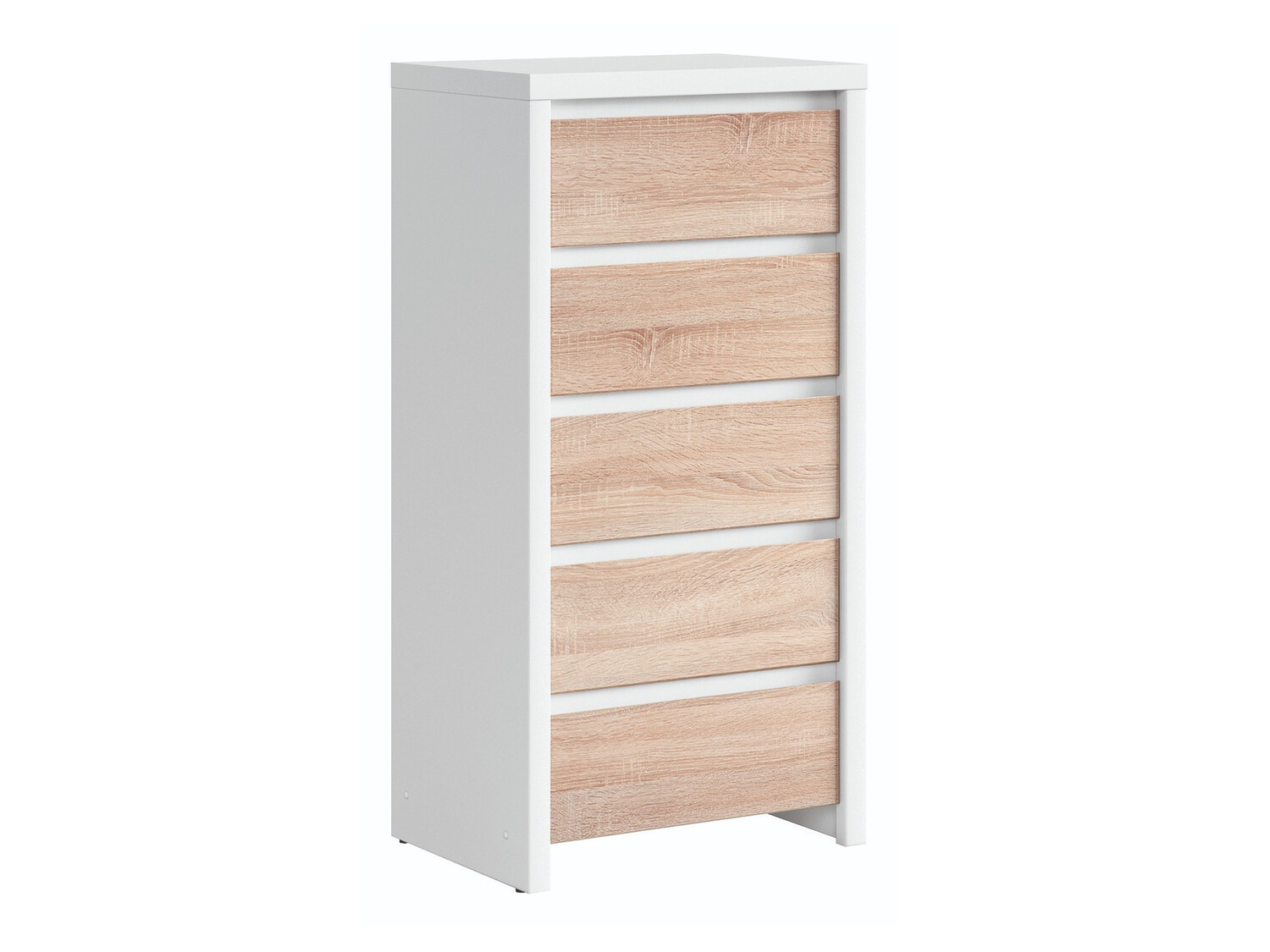 Kommode Nolroma 106 (Hvid + Sonoma eg)