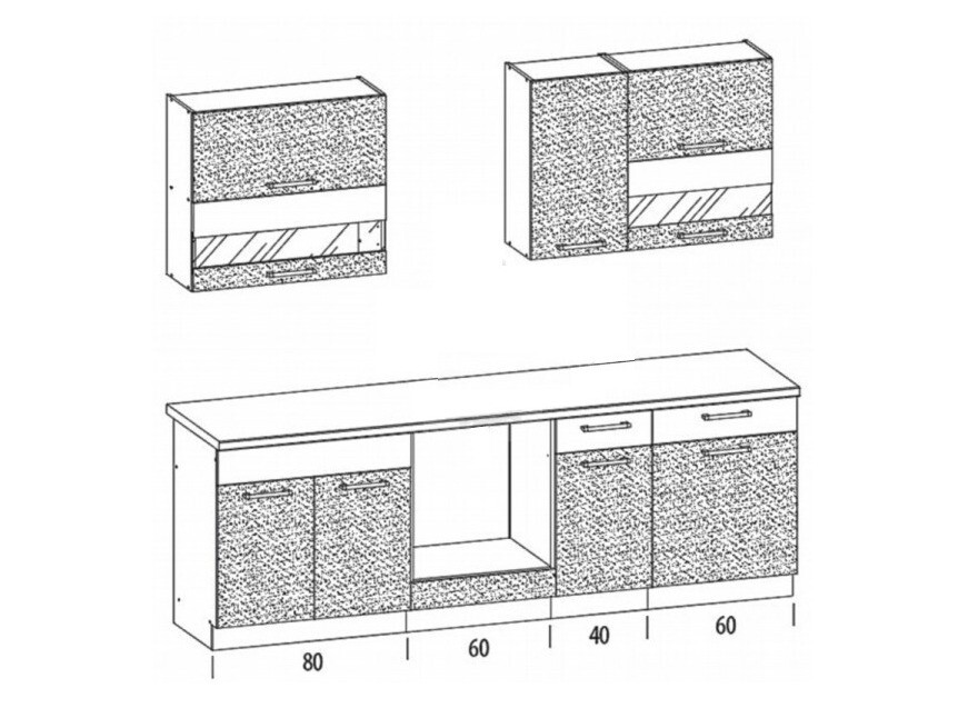 Modulkøkkensæt Mode Dark 127