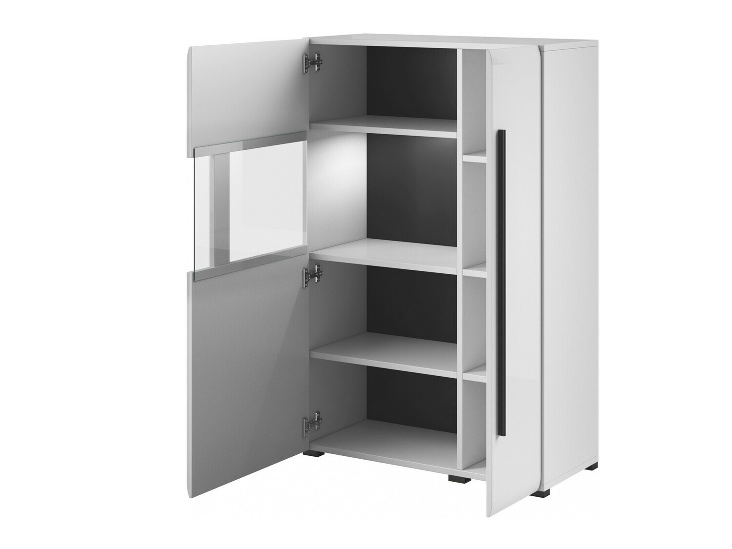 Stuemøbelsæt Ophsalu 112 (Hvid + Glansfuld hvid)