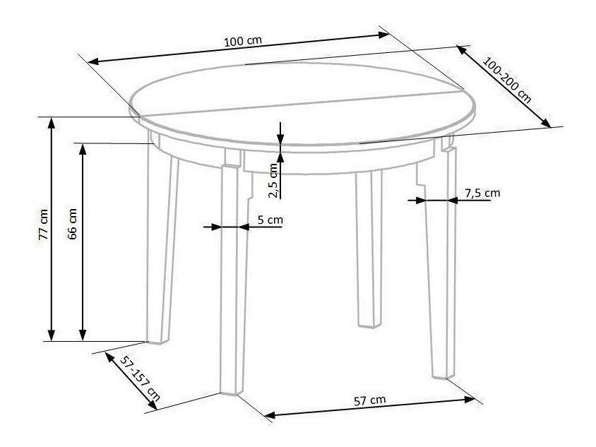 Bord Houston 785 (Honning eg)