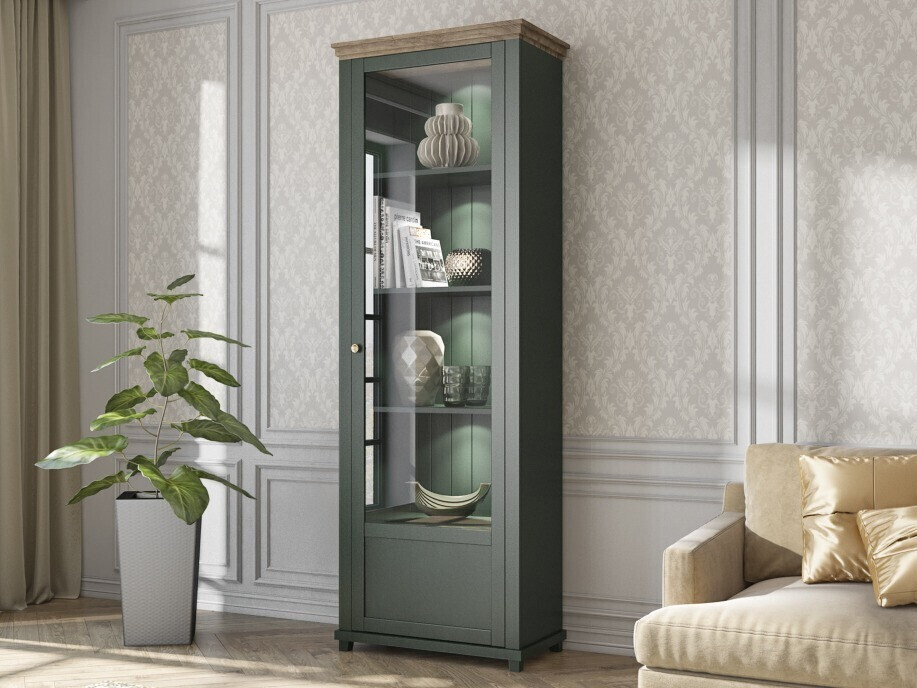 Reol Tolnue 101 (Mørkegrøn + Lefkas eg)