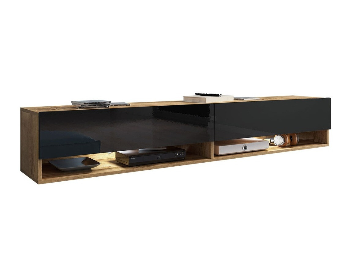 TV-bord Sarasota 119 (Wotan eg + Blank sort)