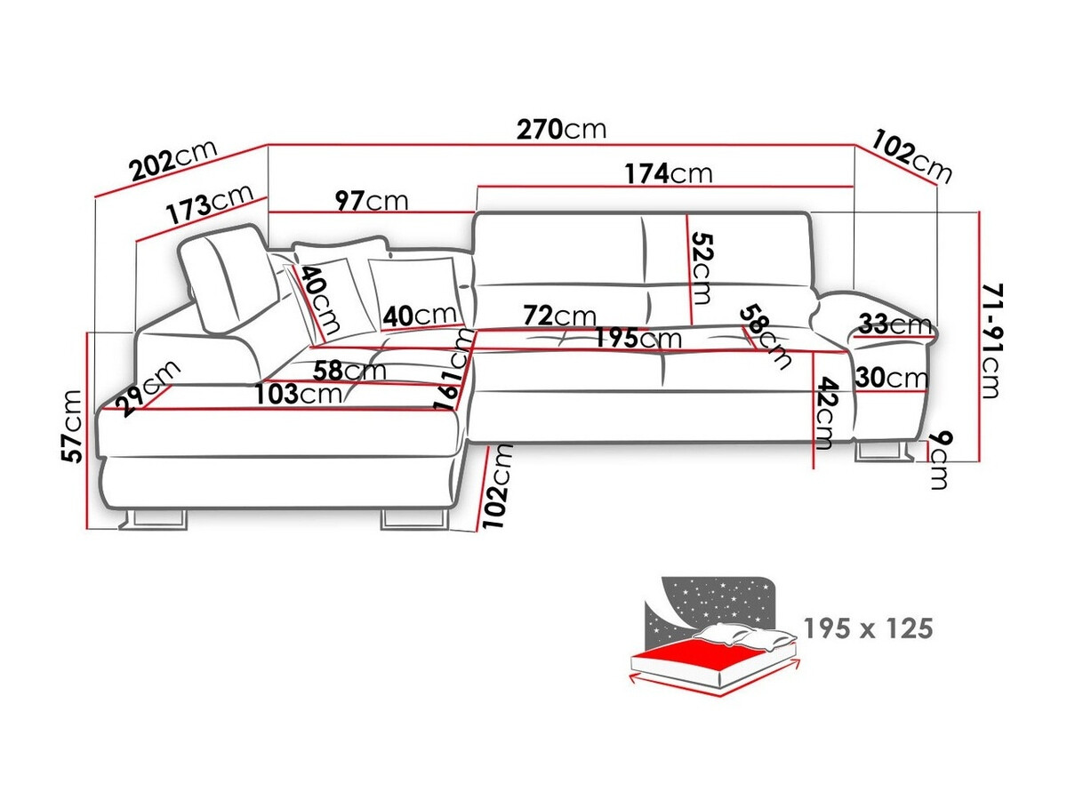 Hjørnesofa Comfivo Ruta II (Uttario Velvet 2979 + Senegal 825)