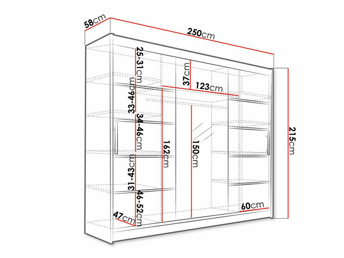 Garderobeskab Closico Ordo VI (Hvid)