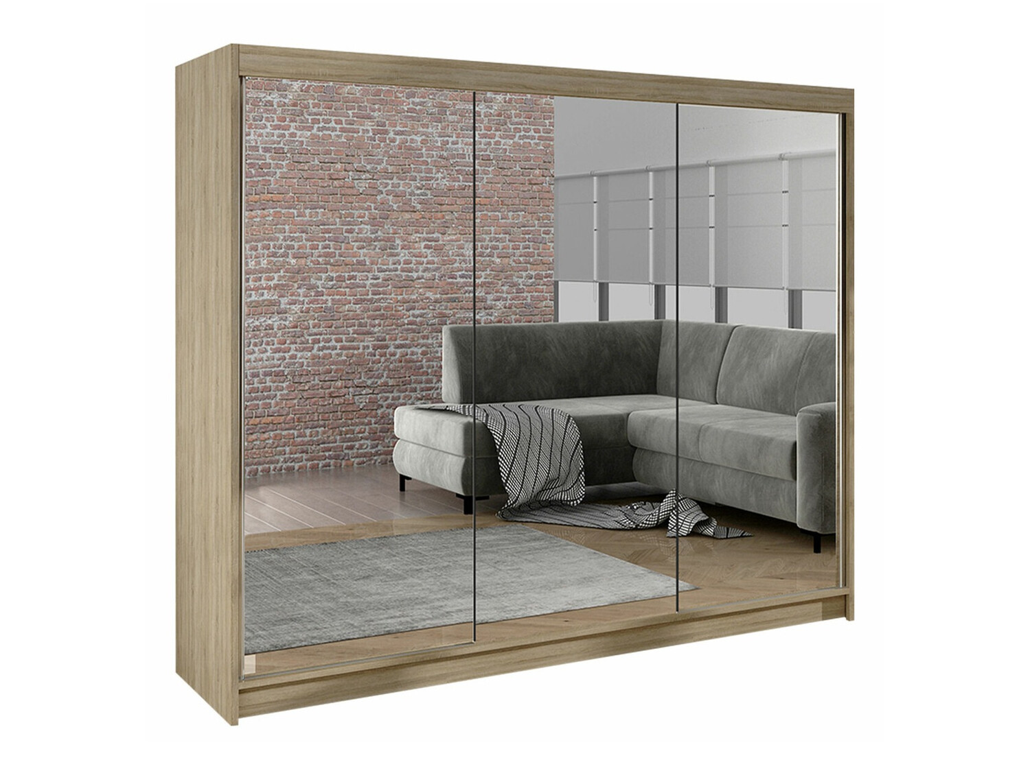 Garderobeskab Closico 160 (Sonoma eg)