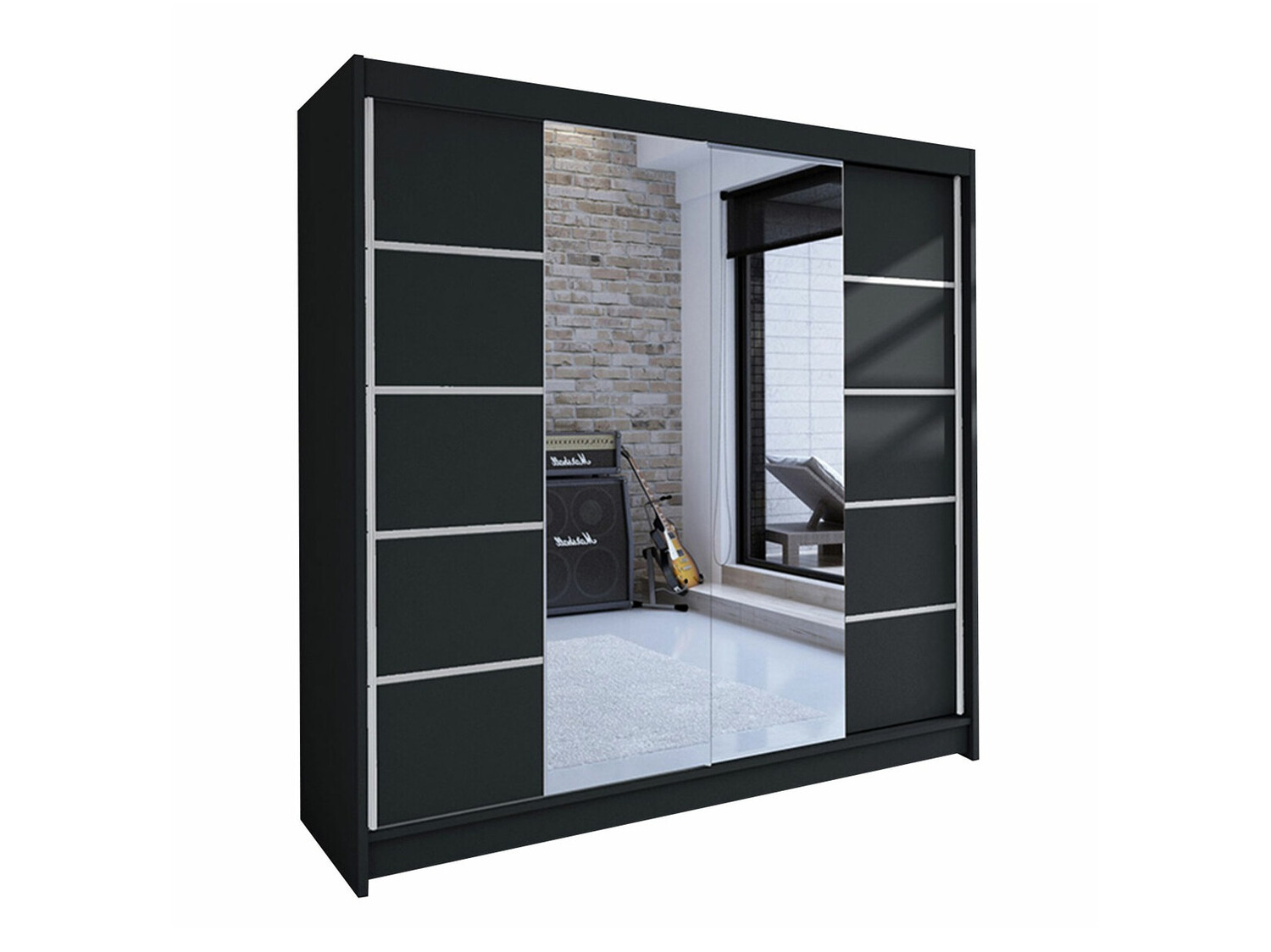 Garderobeskab Closico Cavaris V (Sort)