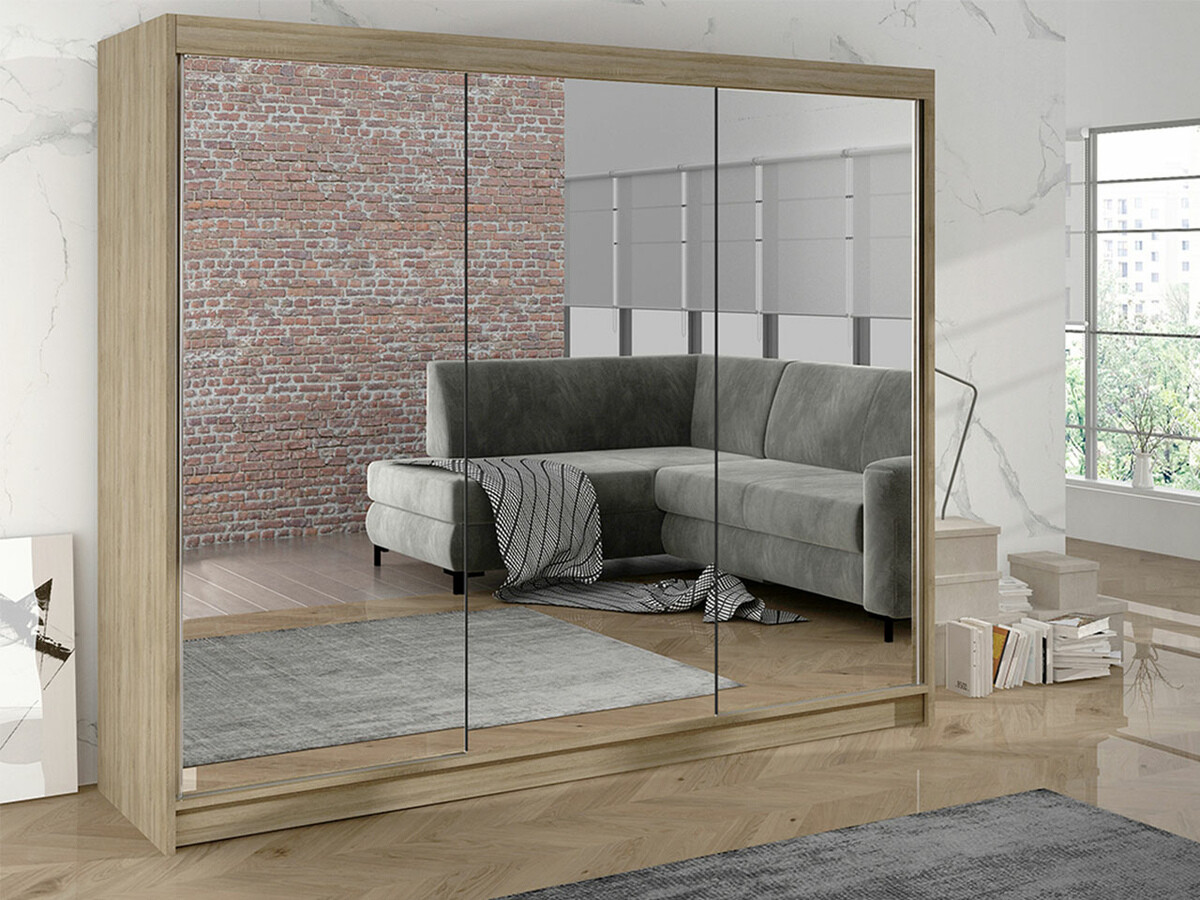 Garderobeskab Closico Durion III (Sonoma eg)