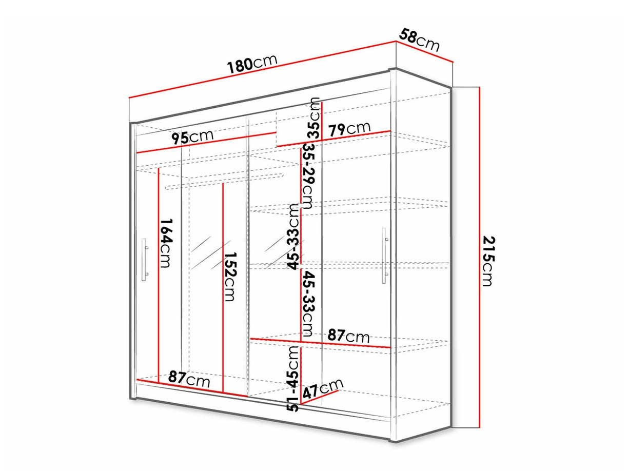 Garderobeskab Closico Pallor II (Hvid)