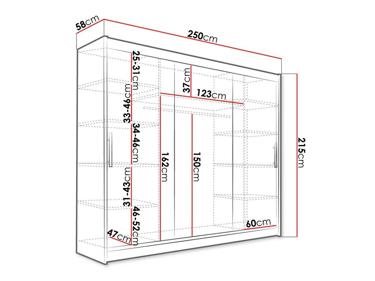 Garderobeskab Closico Ordo II (Sort)