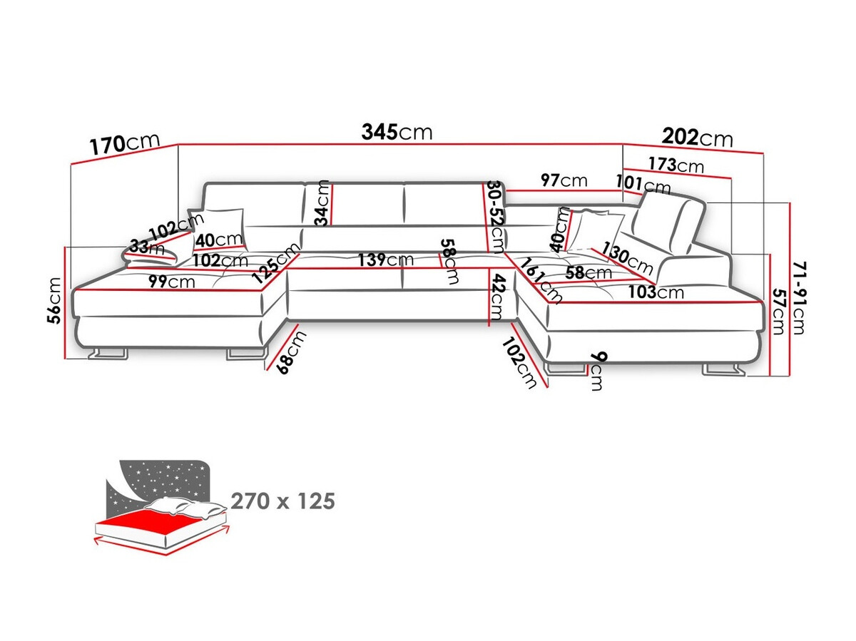 Hjørnesofa Comfivo 197 (Soft 017 + Bristol 2460 + Soft 017)