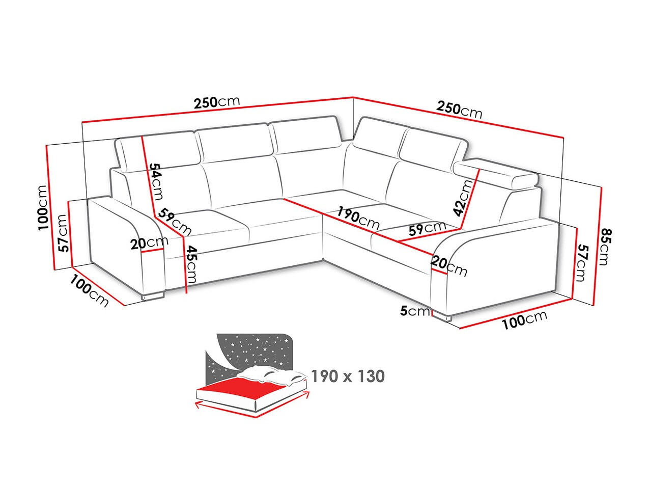 Hjørnesofa Etrcala 101 (Crown 4)