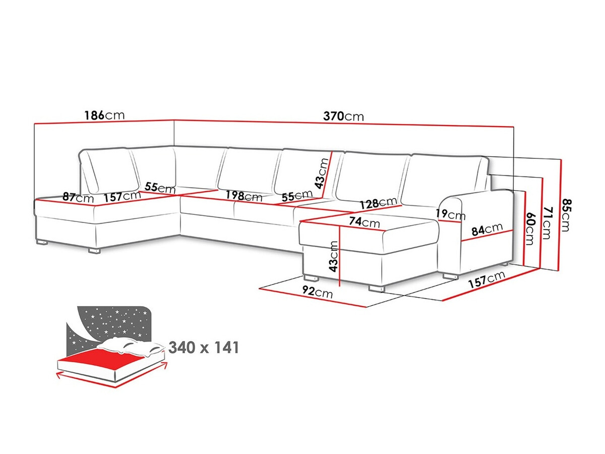 Hjørnesofa Comfivo 262 (Abriamo 03)