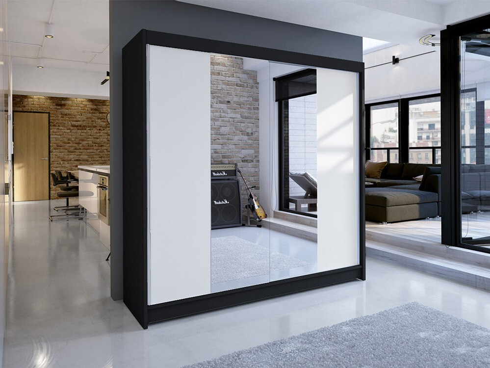 Garderobeskab Closico Cavaris II (Sort + Hvid)