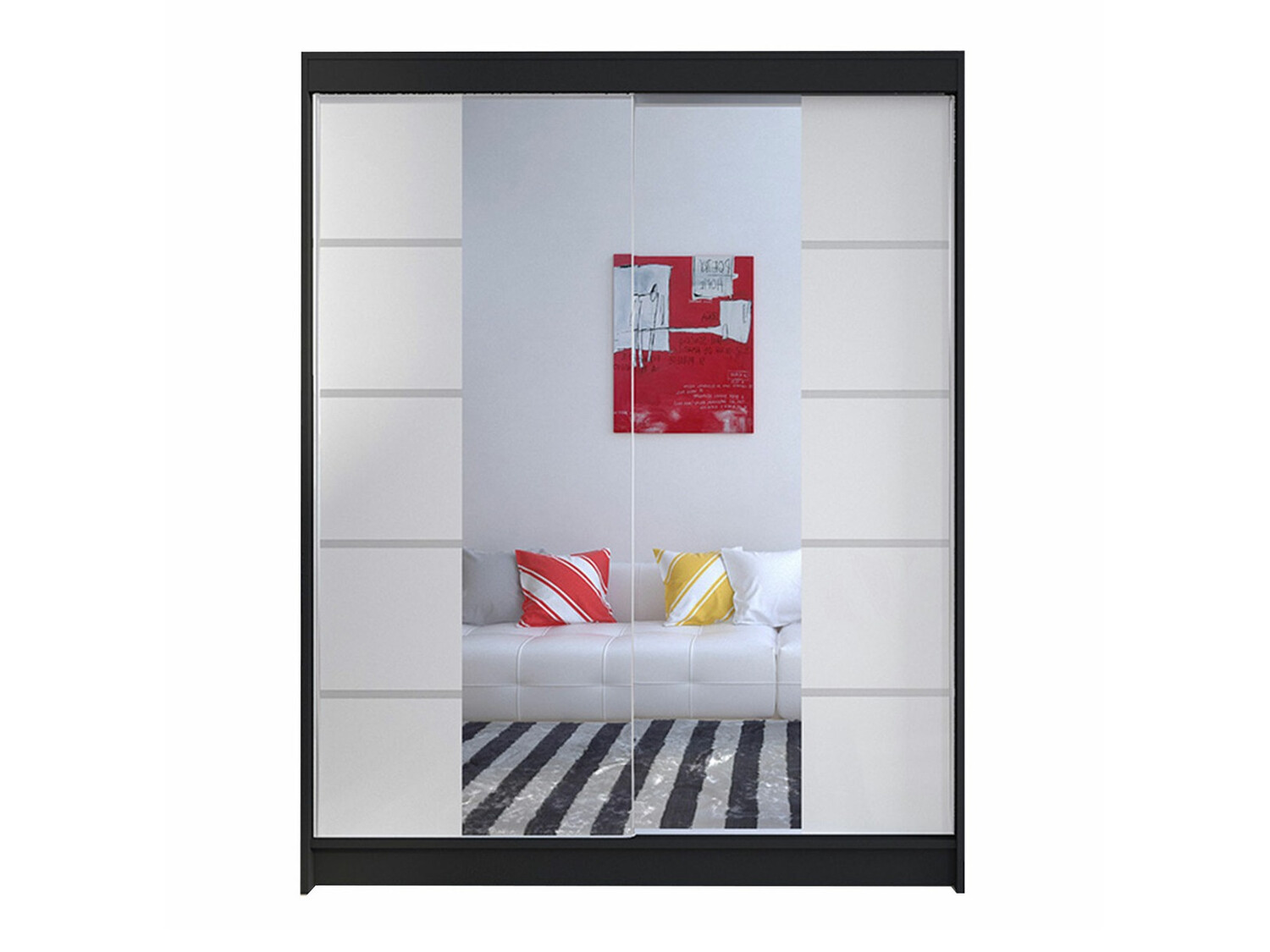 Garderobeskab Closico Vastor V (Sort + Hvid)