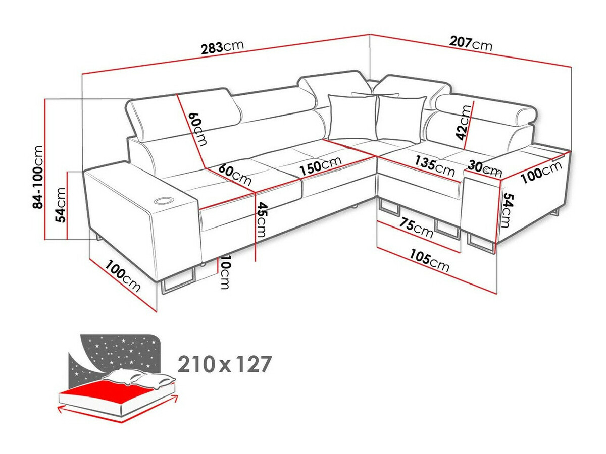 Hjørnesofa Pearland 109 (Sawana 25 + Sawana 26)