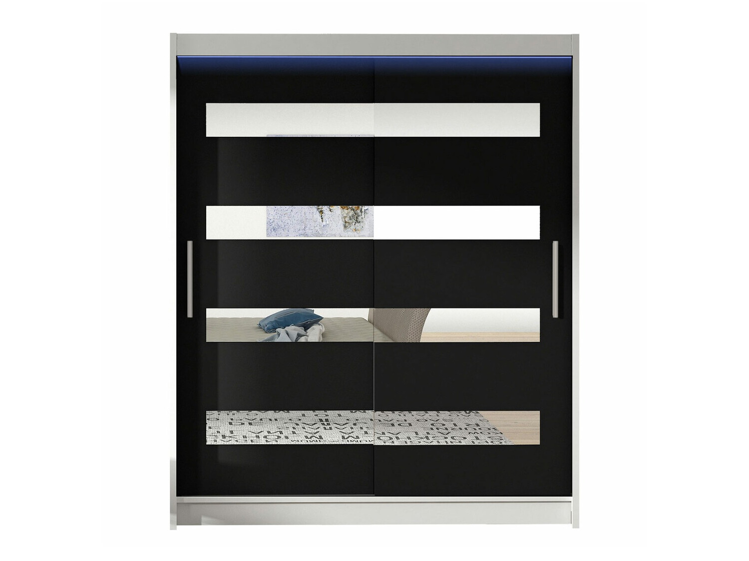 Garderobeskab Closico Camera XIII (Hvid + Sort)