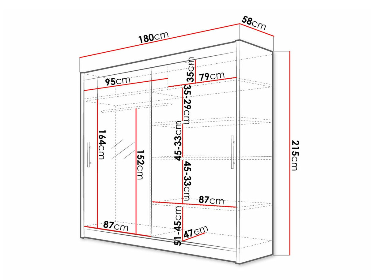Garderobeskab Closico Pallor VI (Hvid)