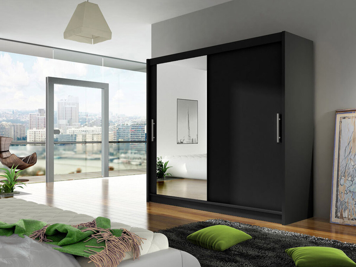 Garderobeskab Closico Pallor VI (Sort)