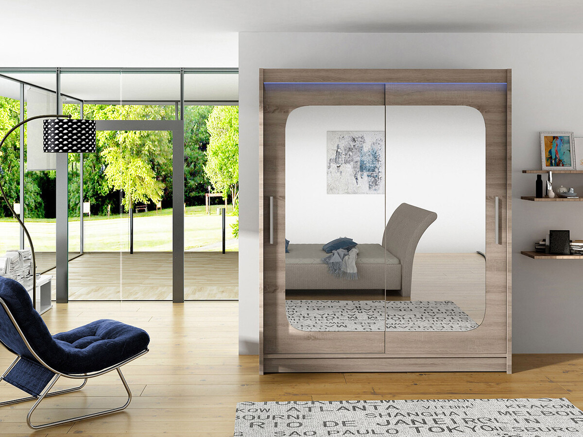 Garderobeskab Closico 135 (Trøffel egetræ)