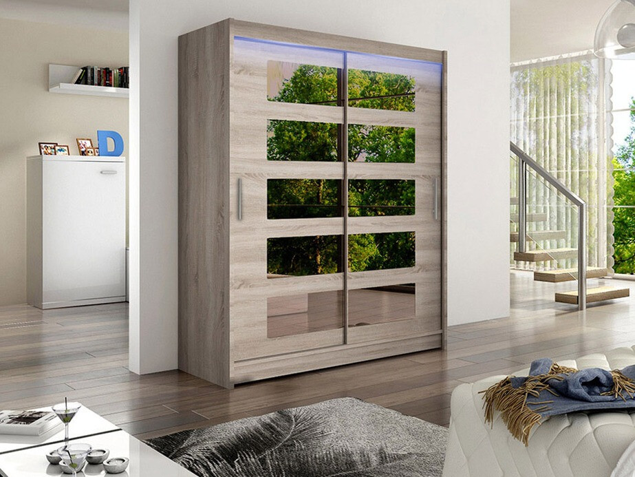 Garderobeskab Closico Camera V (Trøffel egetræ)