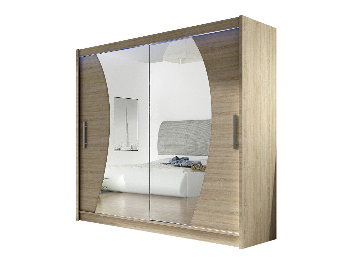 Garderobeskab Closico Pallor IX (Sonoma eg)