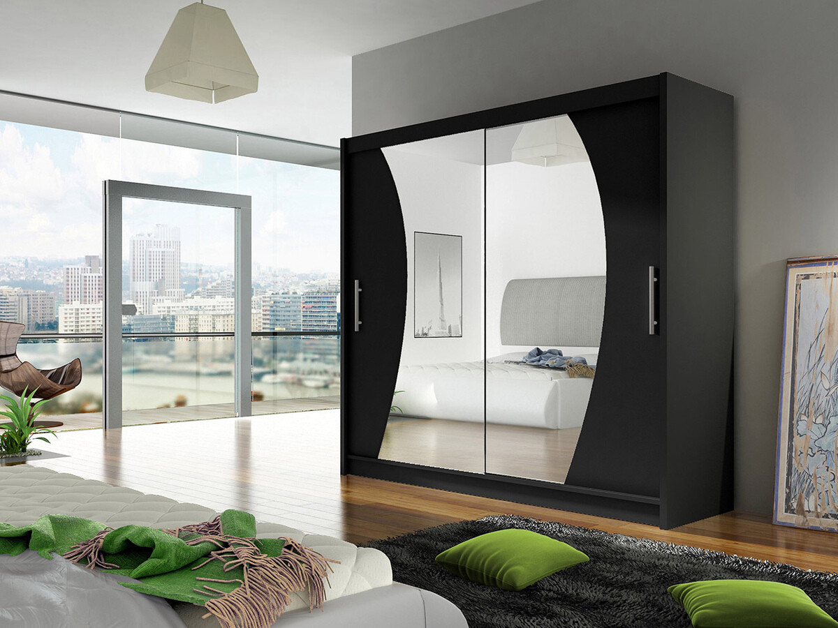 Garderobeskab Closico Pallor IX (Sort)