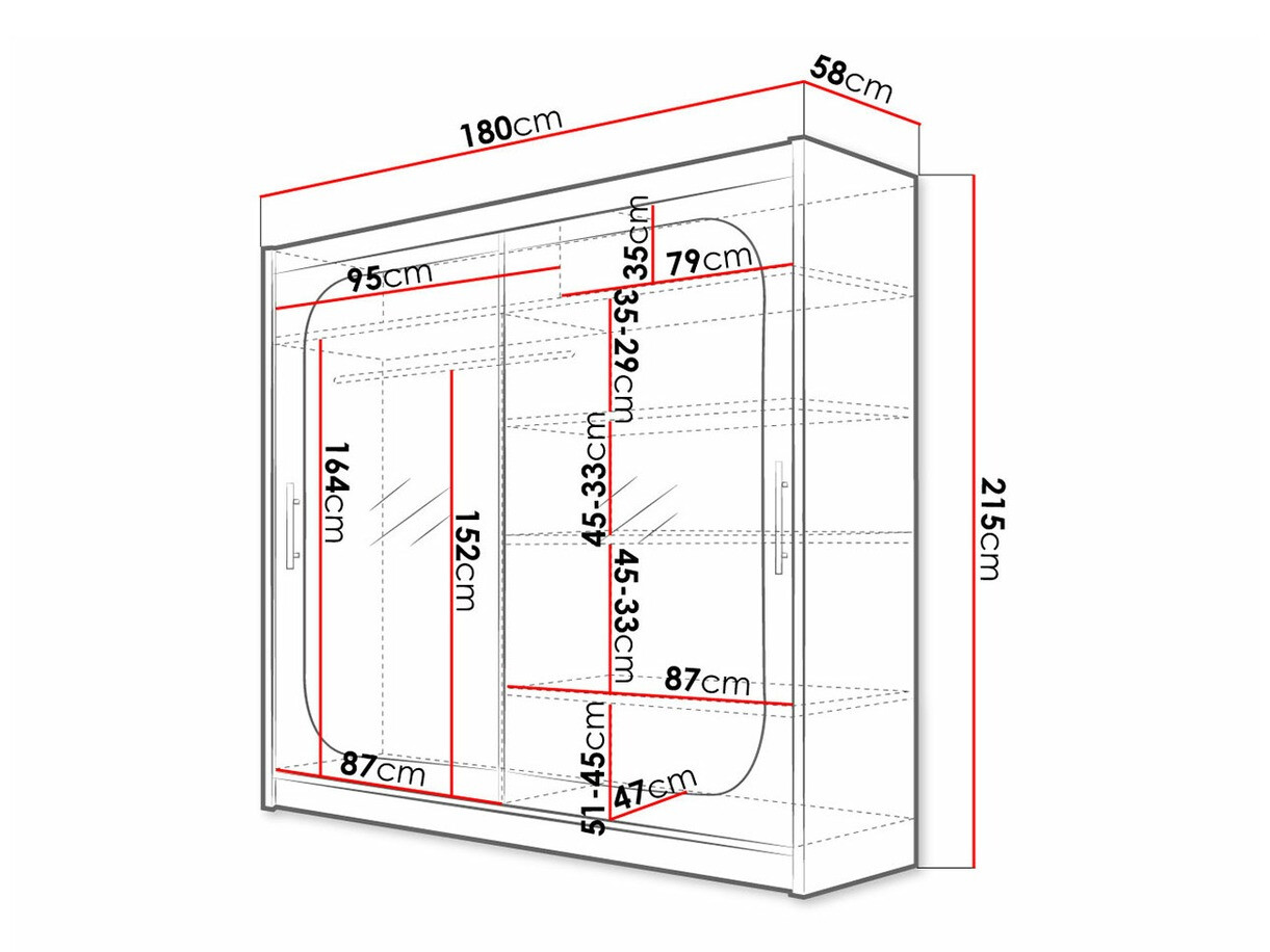 Garderobeskab Closico Pallor VIII (Hvid)
