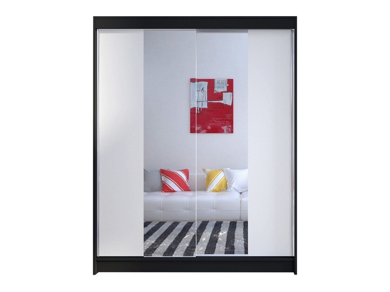 Garderobeskab Closico Vastor II (Sort + Hvid)