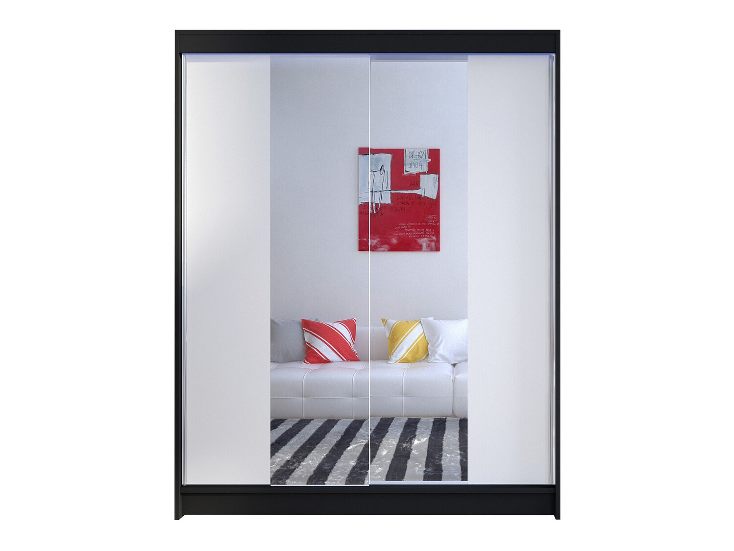 Garderobeskab Closico Vastor II (Sort + Hvid)