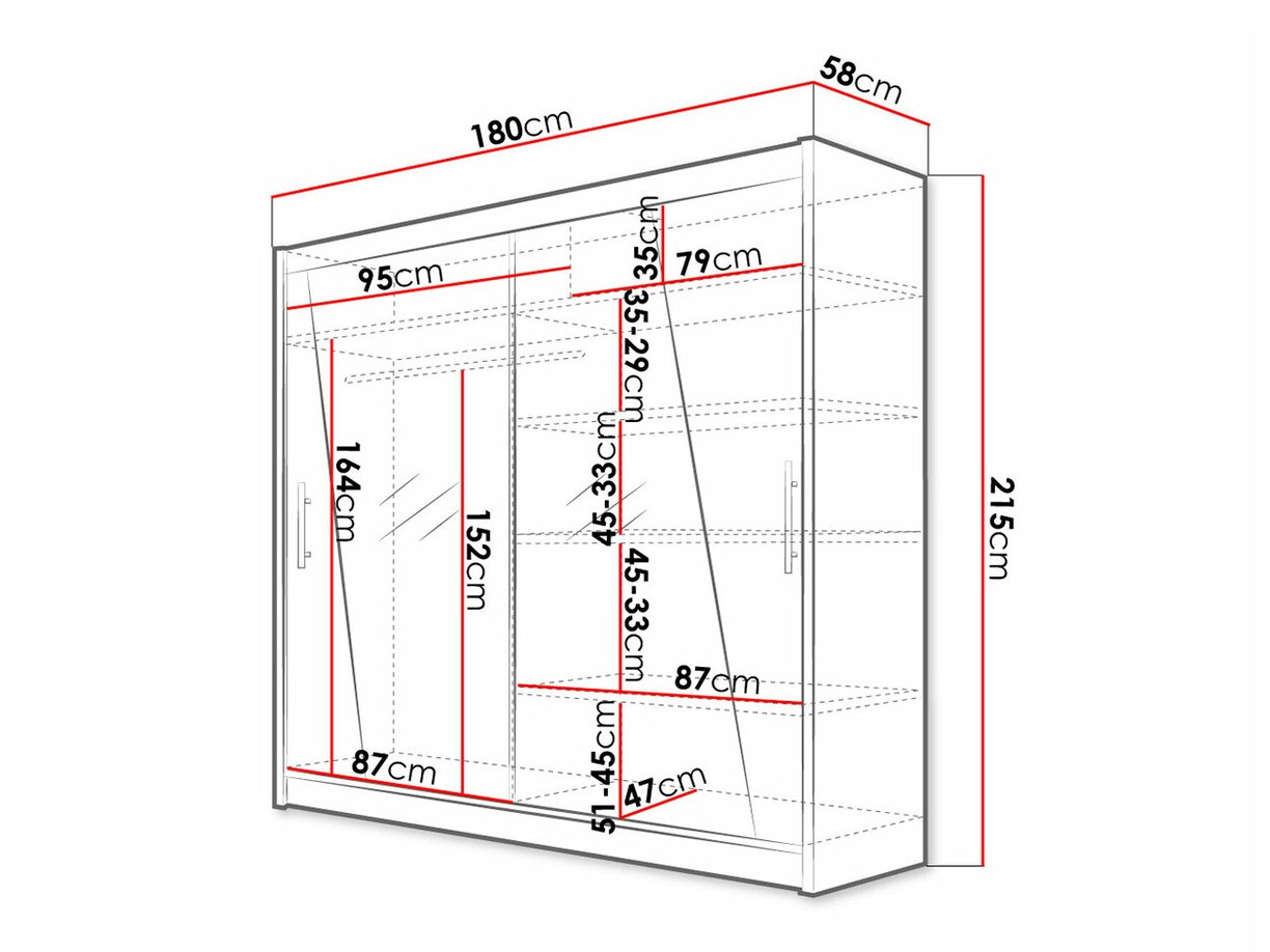 Garderobeskab Closico Pallor XIV (Hvid)