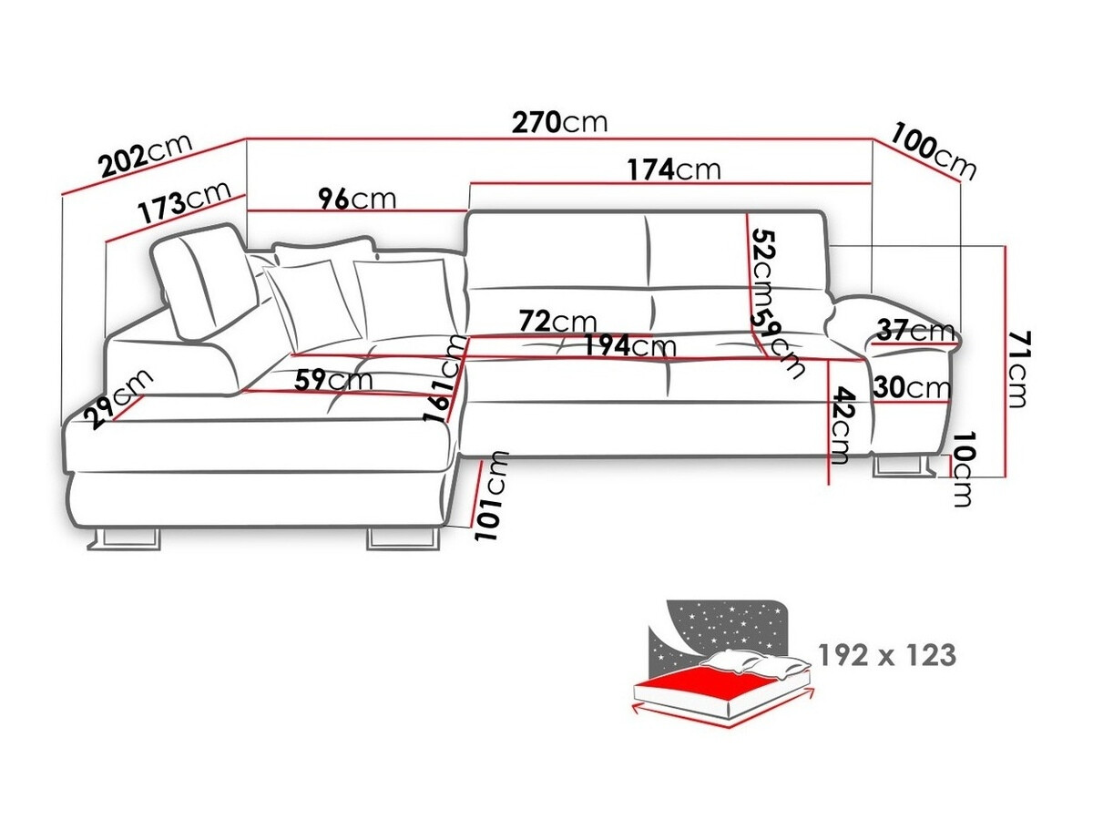 Hjørnesofa Comfivo Ruta III (Soft 011 + Lux 06)