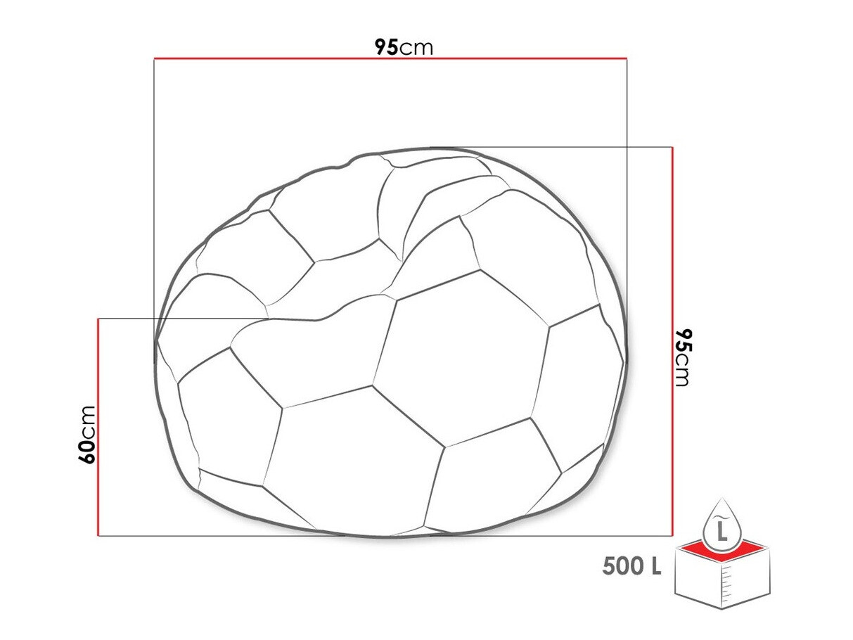 Sækkestol Comfivo 287 (Hvid + Sort)