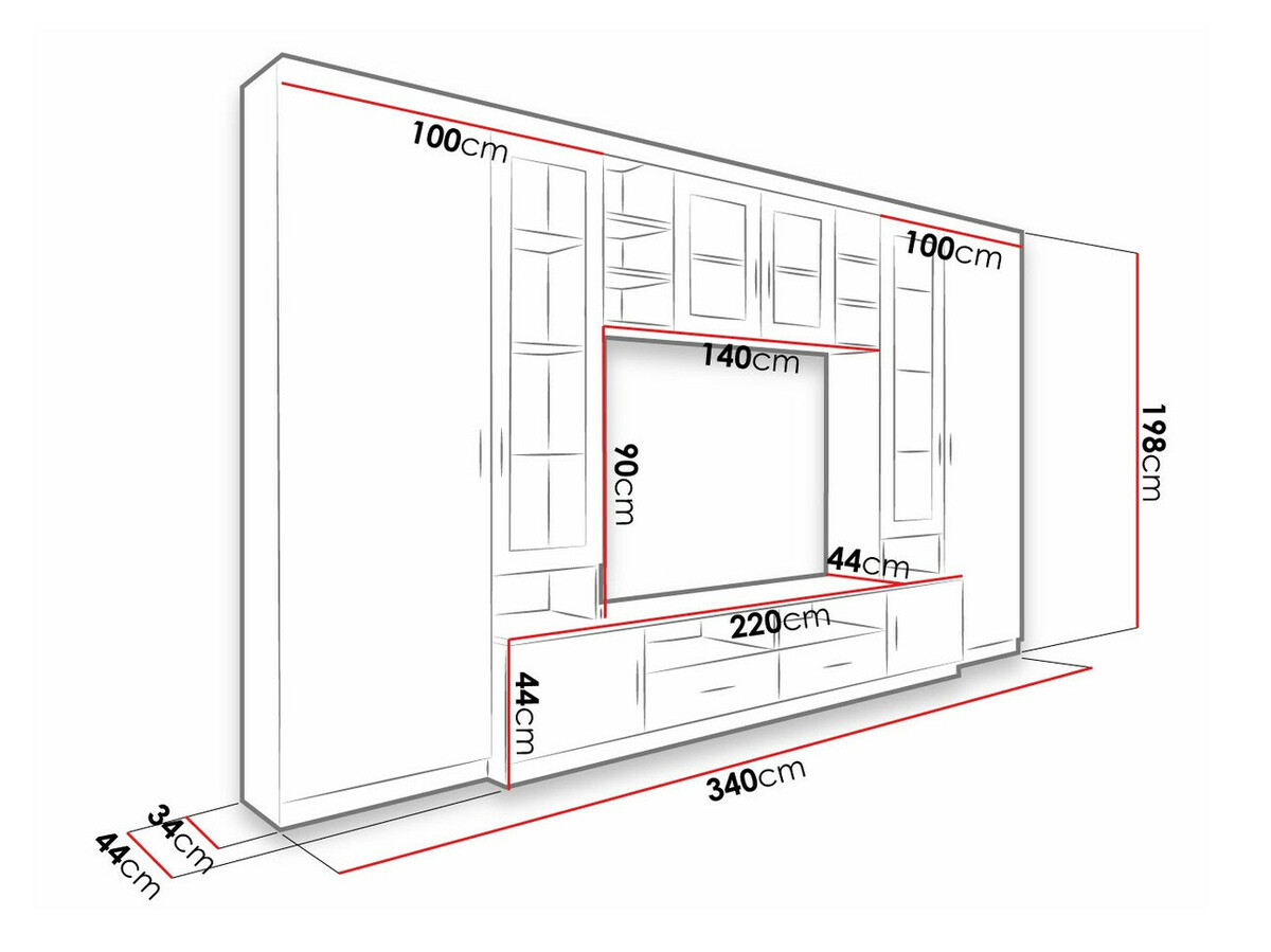 Stuemøbelsæt Tucson 108 (Sonoma eg)