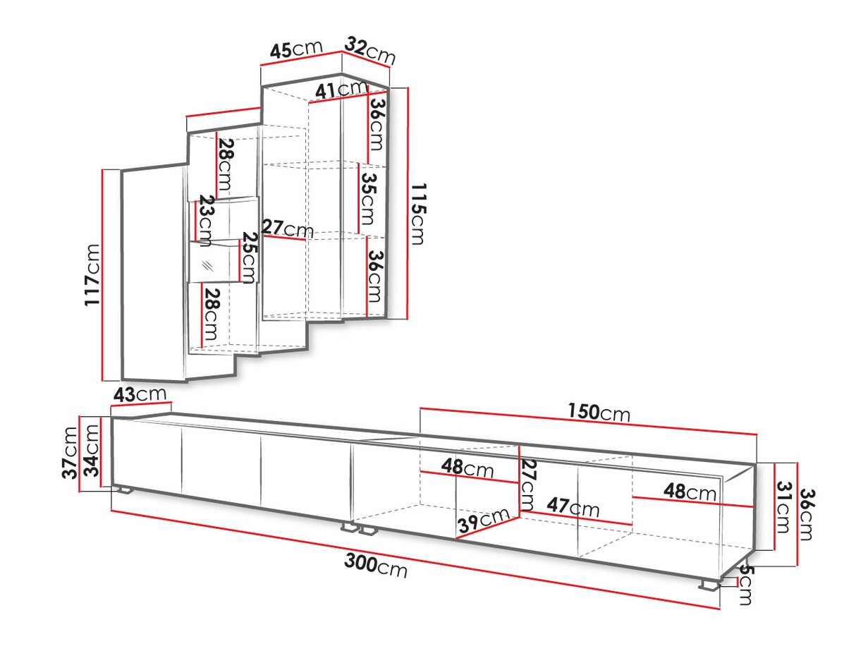 Stuemøbelsæt Tivdalu 133 (Sort + Blank sort)