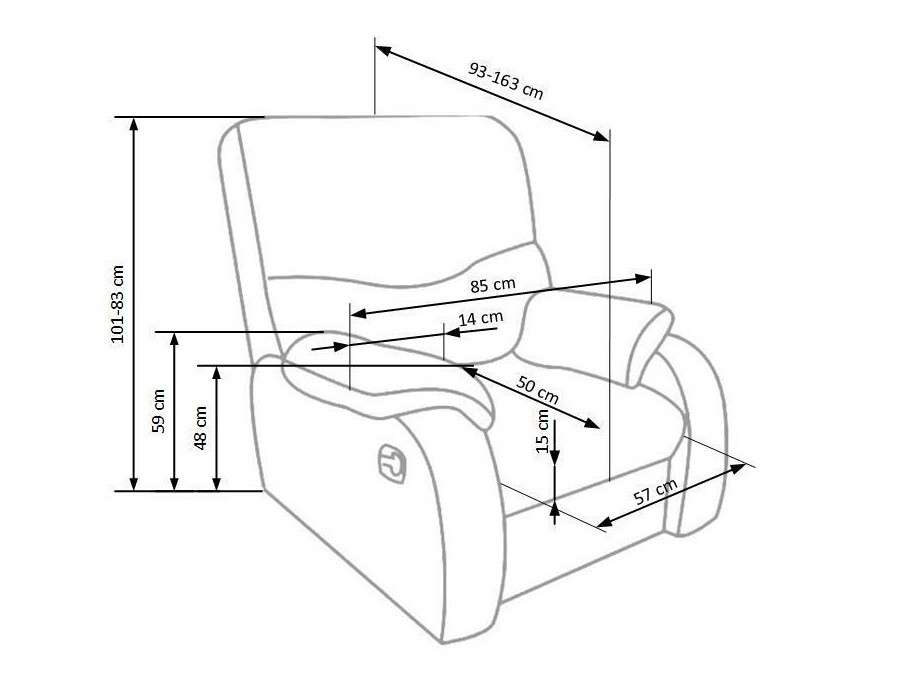 Hvilestol Houston 564 (Brun)