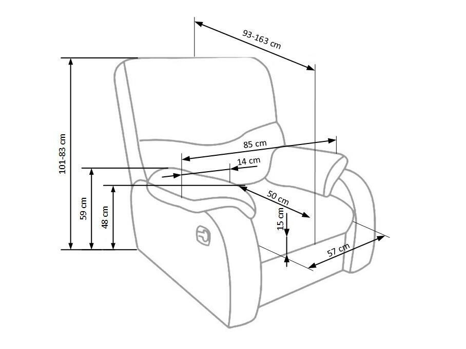 Hvilestol Houston 564 (Sort)